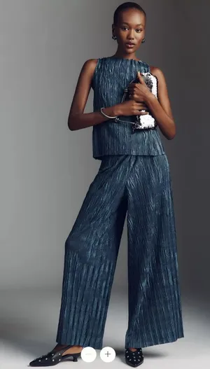 Anthropologie Maeve Textured Knit Pull-On Pants thumbnail 1
