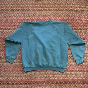 Vtg Fruit Of The Loom Teal Balloon Sweatshirt thumbnail 5