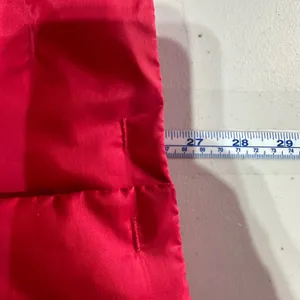 Talbots Women's Red Goose Down‎ Puffer Vest Belted Collar Quilted Fill Size L thumbnail 8