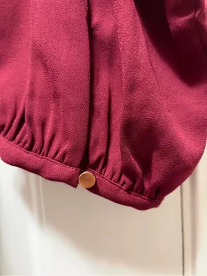 a new day Burgundy Tie-Waist V-Neck Midi Dress thumbnail 5