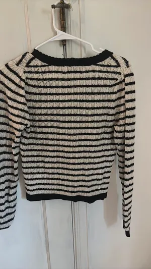 Old Navy Blouse Long Sleeve Striped Button Up thumbnail 4