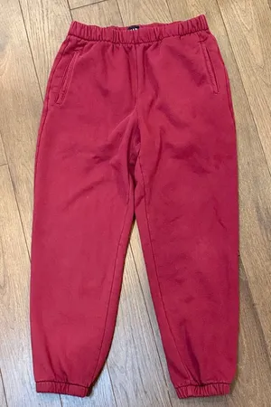 Gap Women’s Jogger Sweatpants Size Medium Maroon C1-037 thumbnail 1