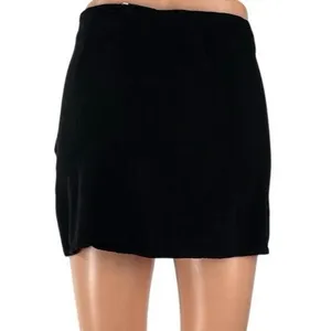 Princess Polly Women's Black Linen High Rise Mini A-Line Straight Pencil Skirt 4 thumbnail 3