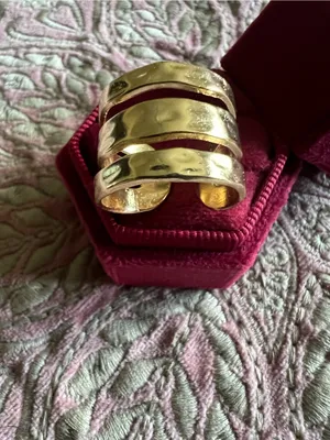 Gold-Tone Stacking Band Set - Women Jewelry Size 7 thumbnail 2