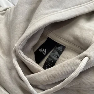 Adidas Beige Oversized Pullover Hoodie Size S thumbnail 3
