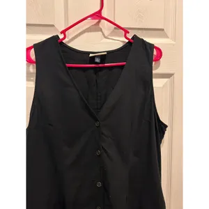 Universal Thread Black Sleeveless Button Front Mini Fit & Flare Dress XL Pockets thumbnail 3