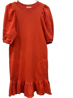 Ulla Johnson Landry Orange (Chili ) Puff Sleeve Cotton Fall Mini Dress Small thumbnail 12