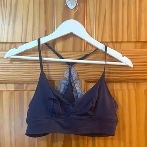 Aerie Size Medium Blue Lace Bralette thumbnail 2