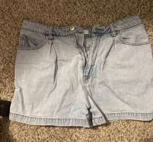 Forever 21 Light Wash Denim Shorts thumbnail 1
