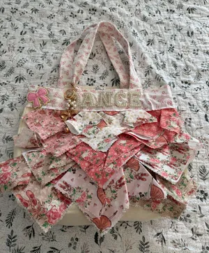 Handmade Bag With Handkerchief “Dance” Lover Tote Canvas Bag thumbnail 1