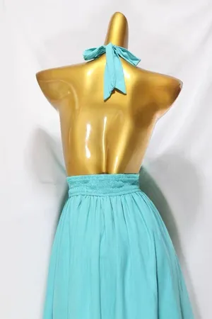HELLO MOLLY Mint Tropical Temptation Halter Mini Dress thumbnail 7
