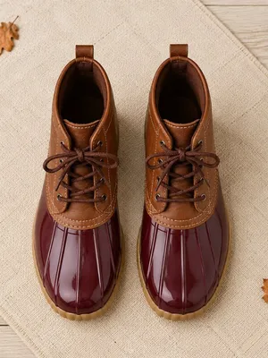 Burgundy Merlot Waterproof Duck Boots Women’s US 7 NWT thumbnail 4