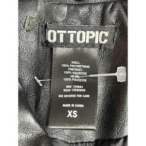 Hot Topic Black Moto‎ Vest XS Faux Leather Asymmetrical Bad Kitty C-0083 thumbnail 4