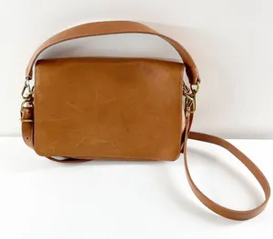 Madewell The Convertible Flap Leather Crossbody Bag Brown thumbnail 1