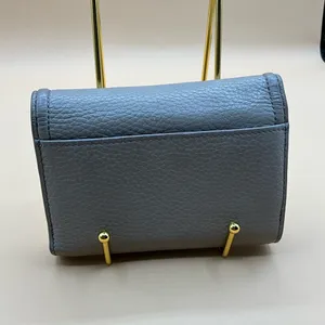 A Very Sweet Taupe 3 Fold Tory Burch Leather Snap Wallet thumbnail 3