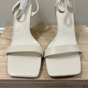 Boutique White Square‎ Toe Slip On Stilettos 10 thumbnail 4