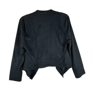 Jack By BB Dakota Big City Nights Black‎ Open Blazer Jacket Faux Suede Medium thumbnail 3