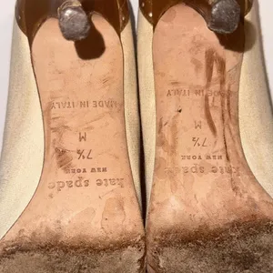 Kate Spade Preppy Peep Toe Old Money Luxury Designer Classic Pumps‎ Size 7.5M thumbnail 9