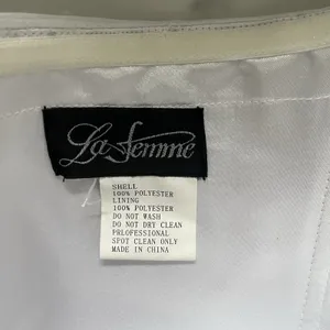 La Femme Emilia Gown White Sz 2 Embellished Formal prom dress thumbnail 3