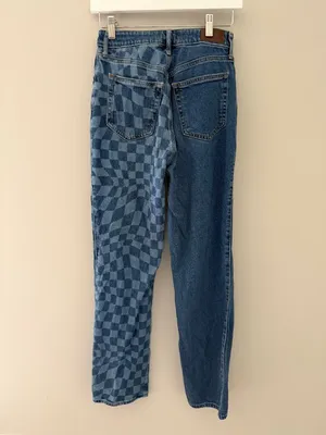 Hollister Ultra High Rise Checkered 90s Straight Jeans 3R thumbnail 6
