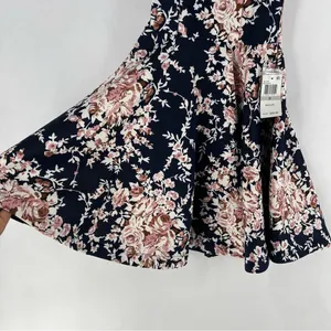 B. Darlin Womens Floral Printed Mini Halter Pleated Fit & Flare‎ Dress thumbnail 6
