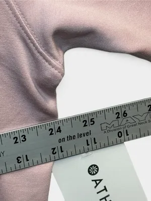 Athleta Purana V-Neck Wrap Sweatshirt Pink Size Large NWT $89 thumbnail 6