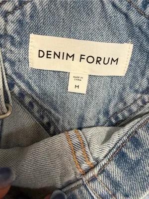 Denim Forum‎ 90s Sylvie Jean short overalls size medium, nwt thumbnail 4