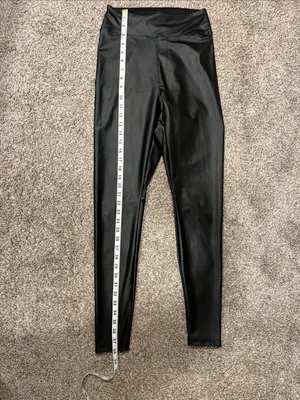 Aerie Offline Real Luxe Faux Leather Hi Rise Leggings in Black Size Medium thumbnail 8