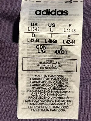 Womens large Adidas Moment Athleisure Long Sleeve Dress Tech Purple/Black thumbnail 8