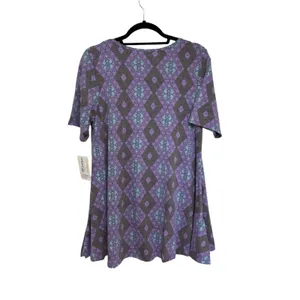 NEW LulaRoe Geometric Boho Burnout Printed Perfect Tee - Size L thumbnail 2