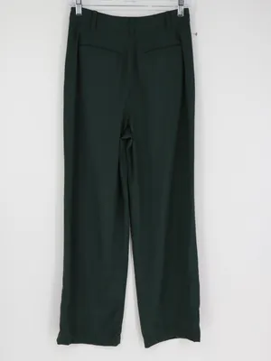 Madewell Drapey Pleated Wide-Leg Pants Women’s 2 Dark Green High Rise Preppy thumbnail 7