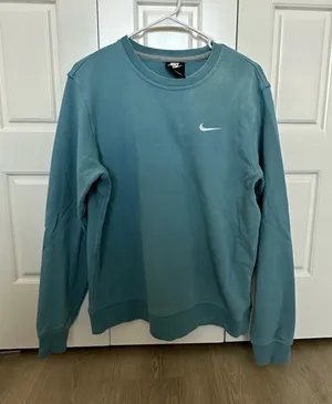 Nike Men's Teal Crewneck Sweater thumbnail 1