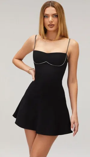 Mistress Rocks House of CB Love Bug Black Skater Mini Dress Womens Size L+ / XL‎ thumbnail 1