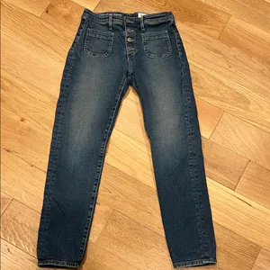 AG × Vintage Stevie Anthropologie‎ Ankle Button Up Jeans Size 28 thumbnail 2
