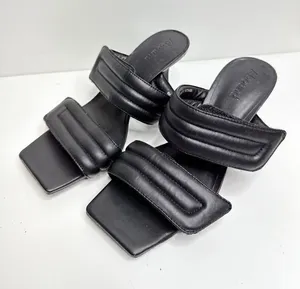 Abound Sandals Womens Size 5 Qarly‎ Heeled Black Square Toe Slip On Heels thumbnail 1