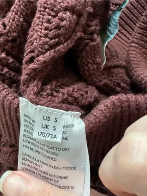 Free People Burgundy Textured Wide-Leg Knit Pants thumbnail 7