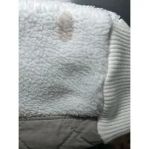 Abercrombie & Fitch Asymmetrical Snap-Up Fleece,‎ Ivory/Beige, Size Medium thumbnail 9