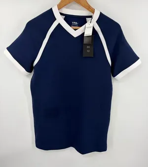 Abercrombie & Fitch YPB neoKnit navy short sleeve shirt dress women’s XS NWT thumbnail 1