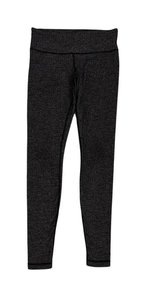 Lululemon Wunder Under Athleisure Herringbone Gray Athletic Leggings Size 8 thumbnail 1