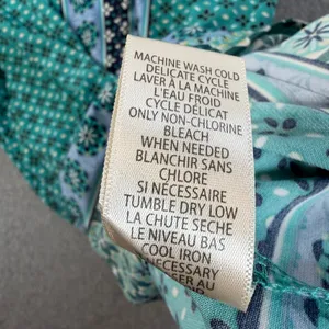 Max Studio Women's Small Halter Neck Shift Dress Teal Green Sleeveless Geometric thumbnail 8