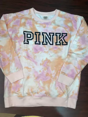 PINK Victoria’s Secret Tie Dye Sweatshirt Size Small thumbnail 1