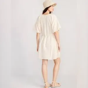 Old‎ Navy Waist-Defined Puff-Sleeve Mini Dress Large NWT thumbnail 7