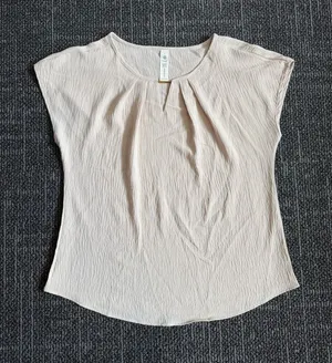 Blooming Jelly Dressy Business Casual Top Work Trendy Short Sleeve Shirt Size L thumbnail 1