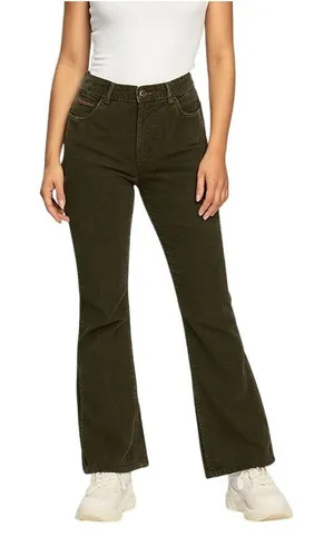 90s Vintage Eddie Bauer Olive Green Velvet Corduroy Straight Leg Pants 8P 30" thumbnail 1