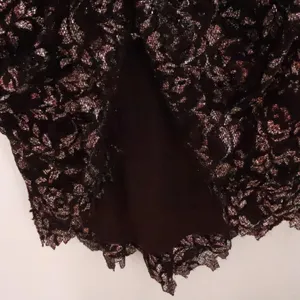 Sara Mique Metallic Lace Mermaid Gown Size S Espresso Brown Rose Gold NYE NWT thumbnail 3