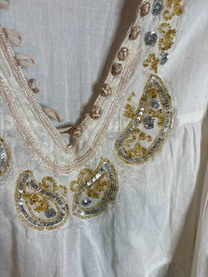 NWT Free People white embellished mini dress thumbnail 4