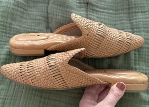 Birdies Dove Woven Mules  thumbnail 1