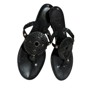 JACK ROGERS Black JELLY Minimalist Sandals Shoes 10 thumbnail 2