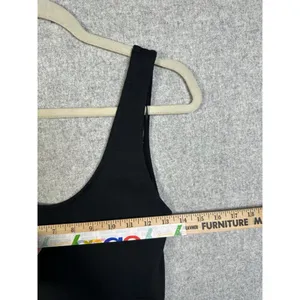 Zara Knit‎ Tank Dress Large Black Bodycon Tie Side Sexy Comfort Scoop Neck thumbnail 5