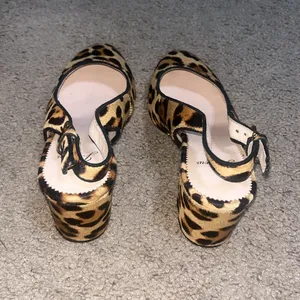 J.Crew Slingback Block Heel Pump Leopard‎ Calf Hair Leather Rich Mohagany 7.5 thumbnail 3